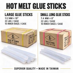 Hot melt glue sticks 22LBS bulk Large size or Small size