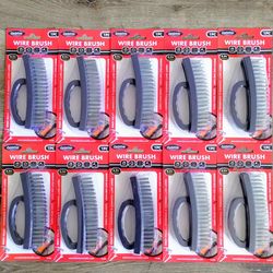 NEW scrubber & cleaning steel wire brush handle