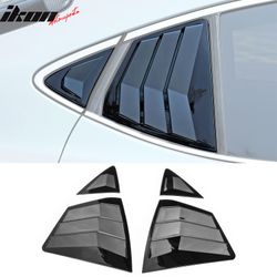 Fits 2025-2026 Toyota Camry IKON Window Louvers Vent Scoop Covers ABS Gloss Black