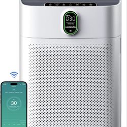 Smart Air Purifier HY4866-WF for Large Rooms up to 1076 ft², Wi-Fi and Alexa compatible, PM2.5 Air Quality Display, Auto Mode, Quiet Mode 24dB, HEPA F