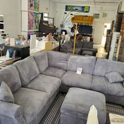 New Gray 4 Piece Sectional Couch Sofa Set Special Very Comfortable 