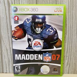 XBOX 360 MADDEN 07 VIDEO GAME CD + CASE + BOOKLET