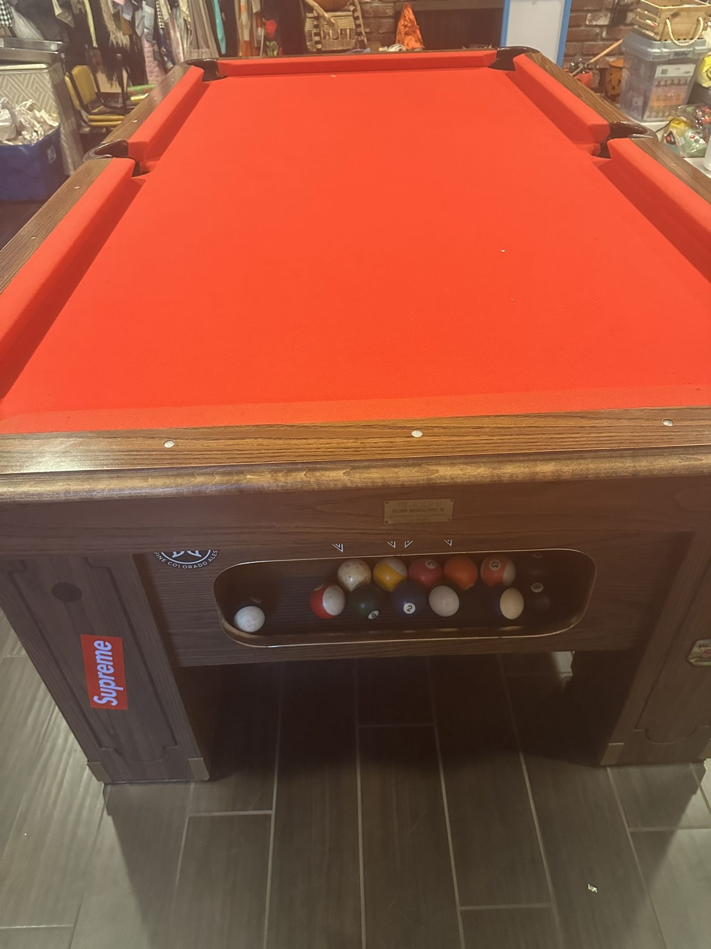 Vintage Pool Single Slate Bar Table