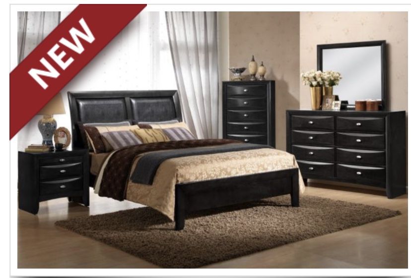 BLACK BEDROOM SETS! BRAND NEW ADDITIONS TO OUR SELECTIONS! WE SELL BRAND NEW FURNITURE! LOWEST PRICES AND SAME DAY DELIVERY!