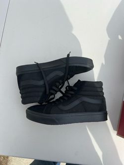 Black high top vans Size 8