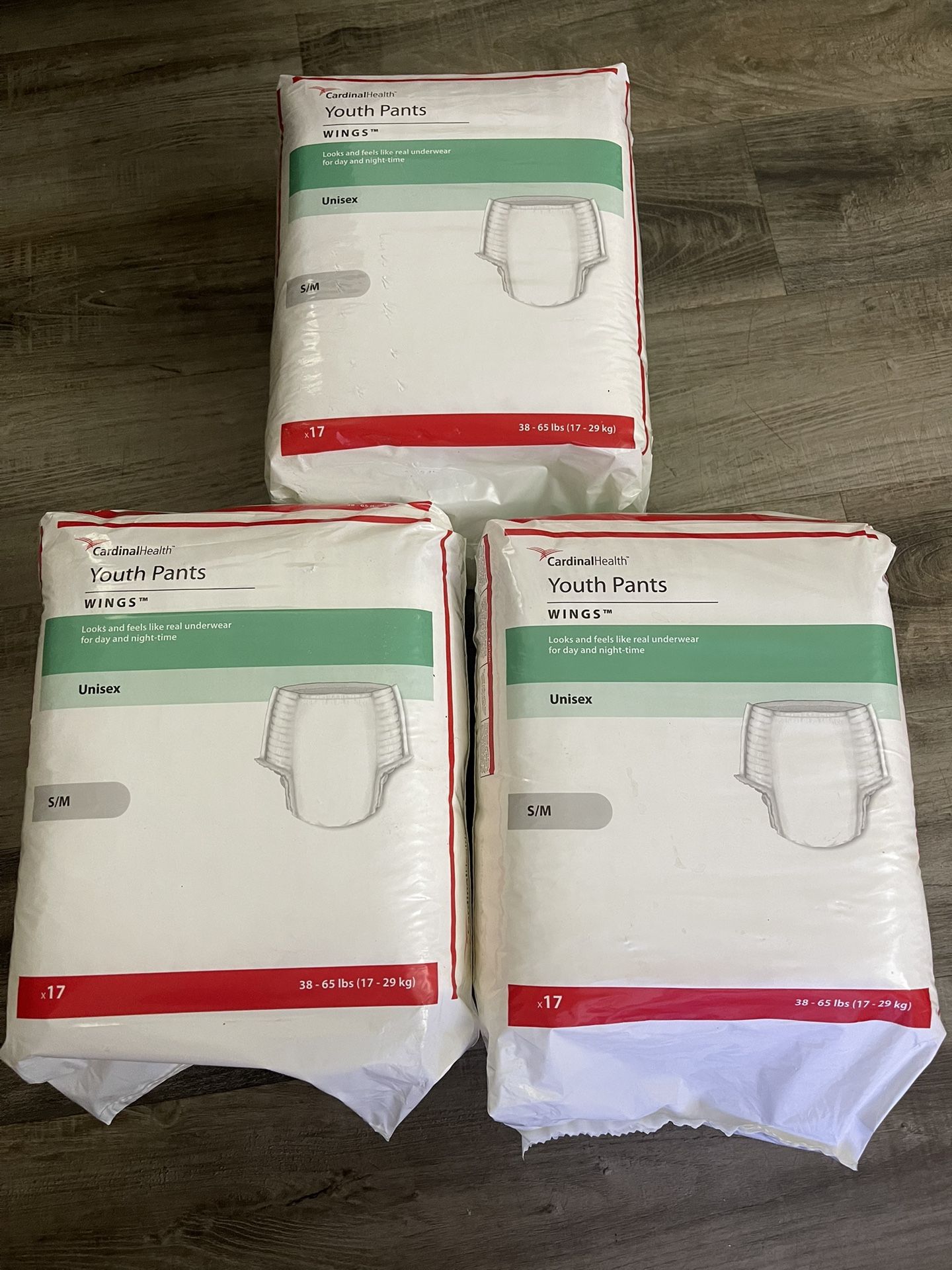 Youth Pants 3 Packages Size S/M 38-65lbs Unisex $20 For All Firm On Price