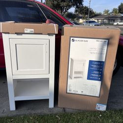 Glacier Bay Spa 18.5 in. W x 16.25 in. D x 33.75 in. H Single Vanity in White w/ marble top