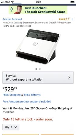 Neat Desk Desktop scanner + Digital filing system