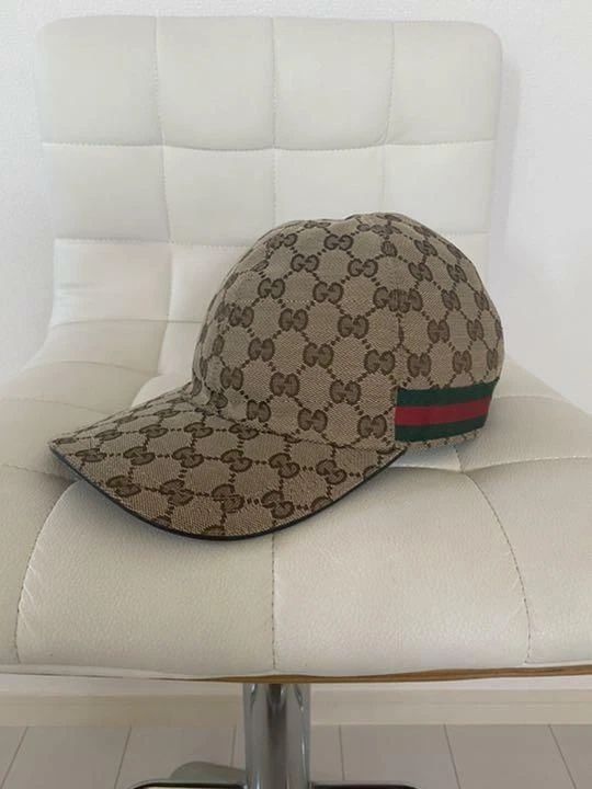 Authentic Gucci cap Men's L size cap hat khaki
