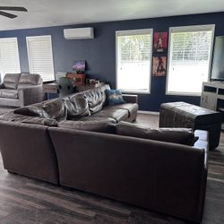Leather couch 