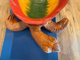 Wood Carved Turtle Bowl