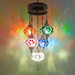 Handmade Turkish  Mosaic Hanging Lamps 