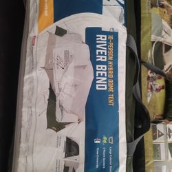 Slumberjack River Bend 10-Person Hybrid Dome Tent, with Two Removable Room Dividers: