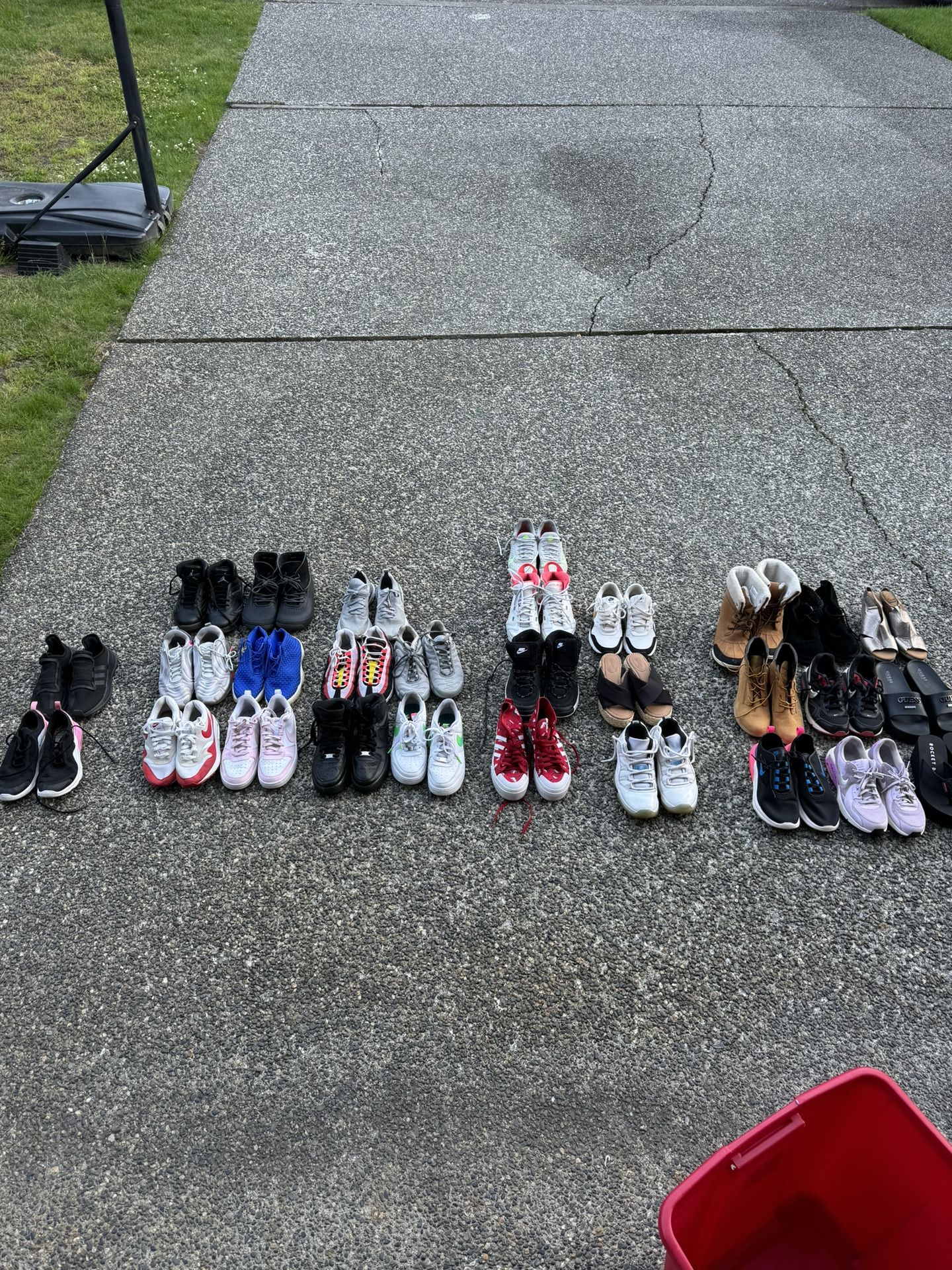 30 Pairs Of Shoes, Sizes 5-8 Mostly Nike