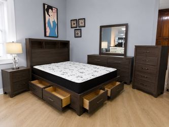 Dark Brown Bedroom Furniture Set