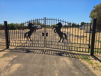 Gate with horses