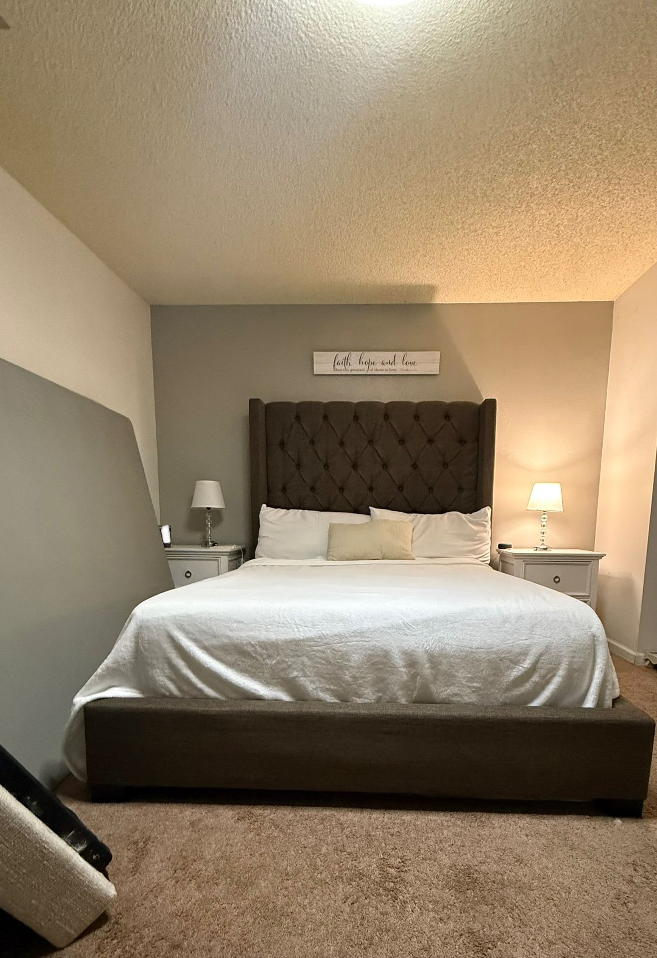 QUEEN BED FRAME + BOX SPRING