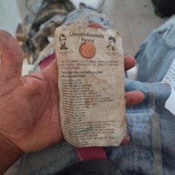 Penny With Kennedy Engraved 