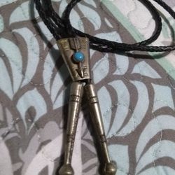 Silver Turquoise Vintage Bolo Tie