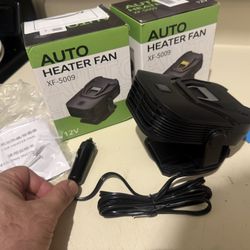 Car Heater – 12V 200W Portable Heater & Windshield Defroster,2-in-1 Heating & Cooling Fan with 360° Rotation Heater for Car,Plug In Cigarette Lighter 