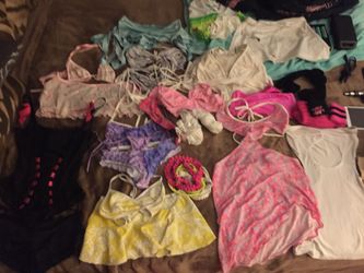 15 dancer sets, tops, bottom, dresses and garders all sale as bunch...