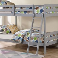 Brand New Grey Twin Size Bunk Bed 