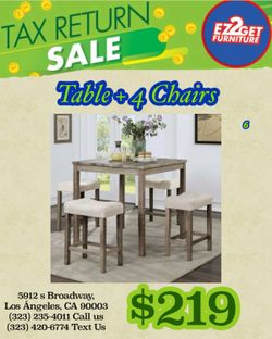 5pcs Dining Table, $50 dollar down ask me how?
