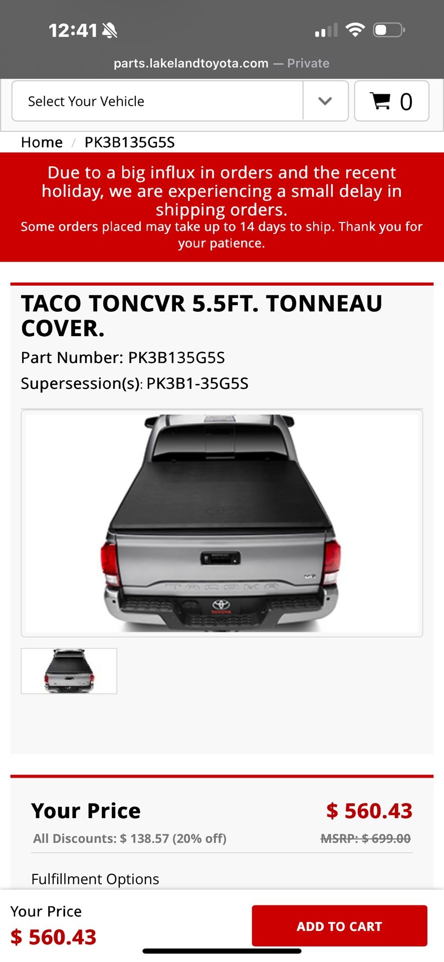 Tacoma Tonneau Bed Cover