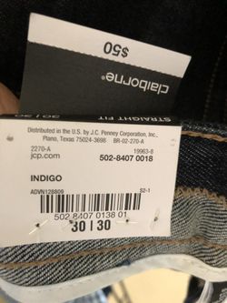 New Claiborne Jean straight leg 30 by 30
