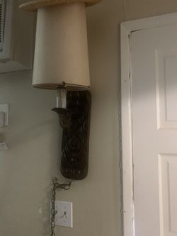 Wall Lamp Tiki Carving