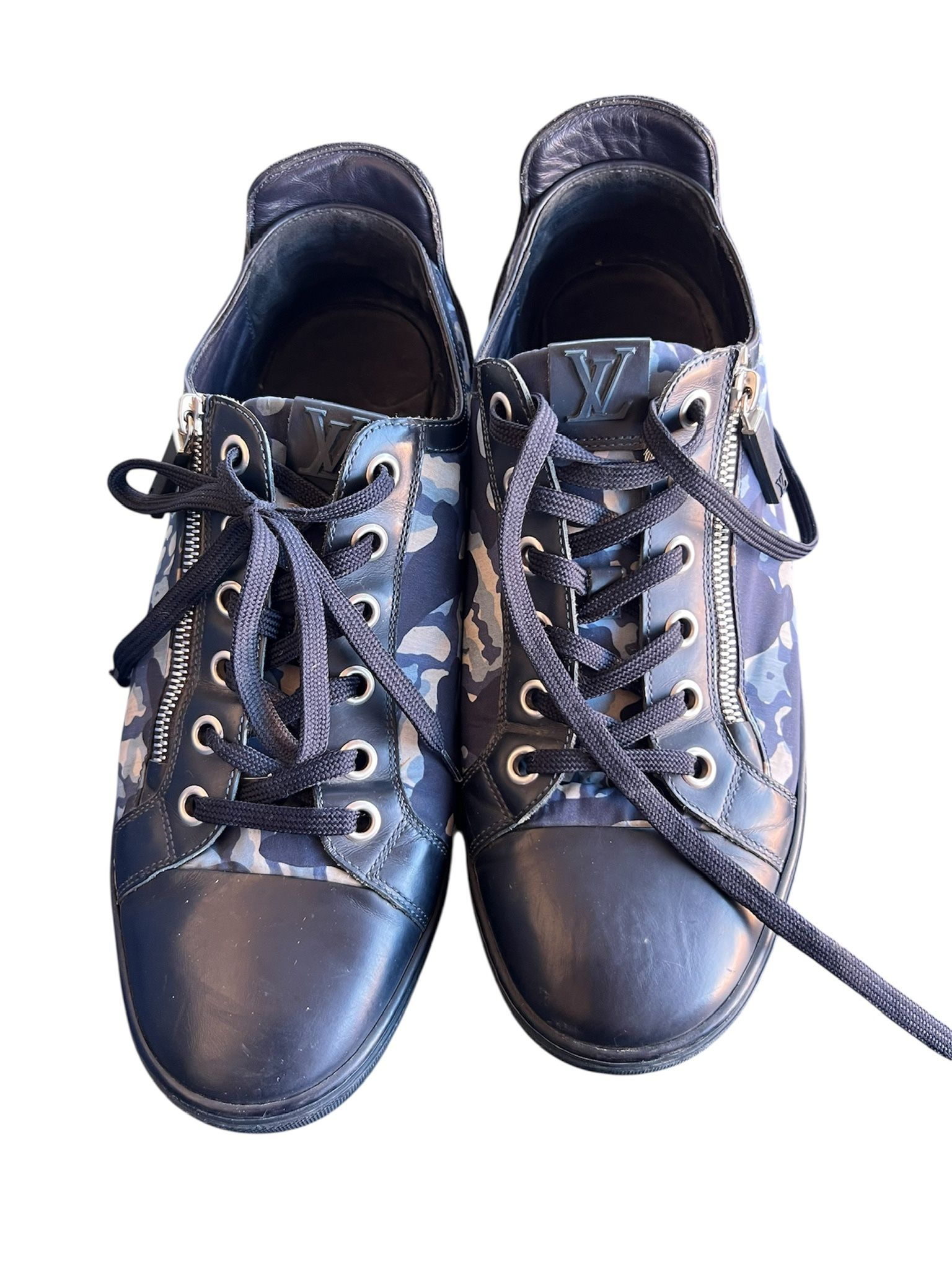 Louis Vuitton Blue Camo Men's Sneakers