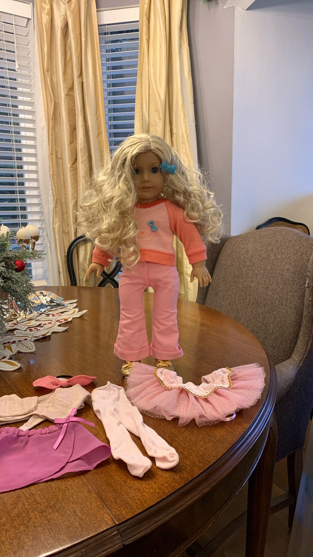American Girl Doll Blonde With Curly Hair