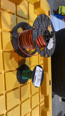 Electrical Copper Wire Spools – Orange and Green