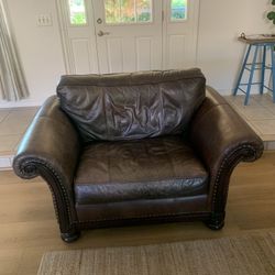 Real Leather Lounge Chair