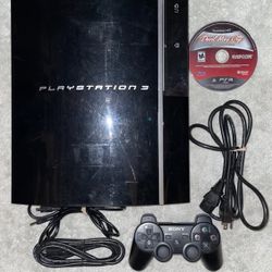 SONY PLAYSTATION 3 PS3 CONSOLE WITH VIDEO GAME & CONTROLLER 
