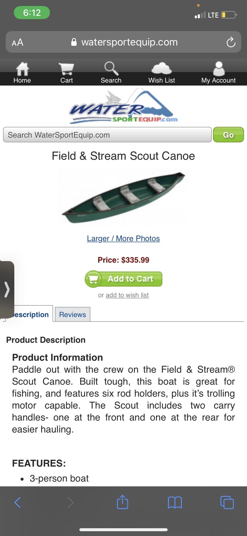 Field And Stream Canoe (14 Ft)