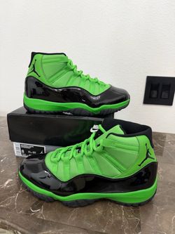 New! Nike Air Jordan 11 Retro, Green and Black, Men’s Size 8