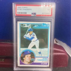 1983 Topps #83 Ryne Sandberg RC - PSA 7