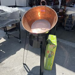 Cazo de cobre con vase I quemador