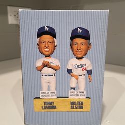 Tommy Lasorda & Walter Aston Hall Of Fam BobbleHead