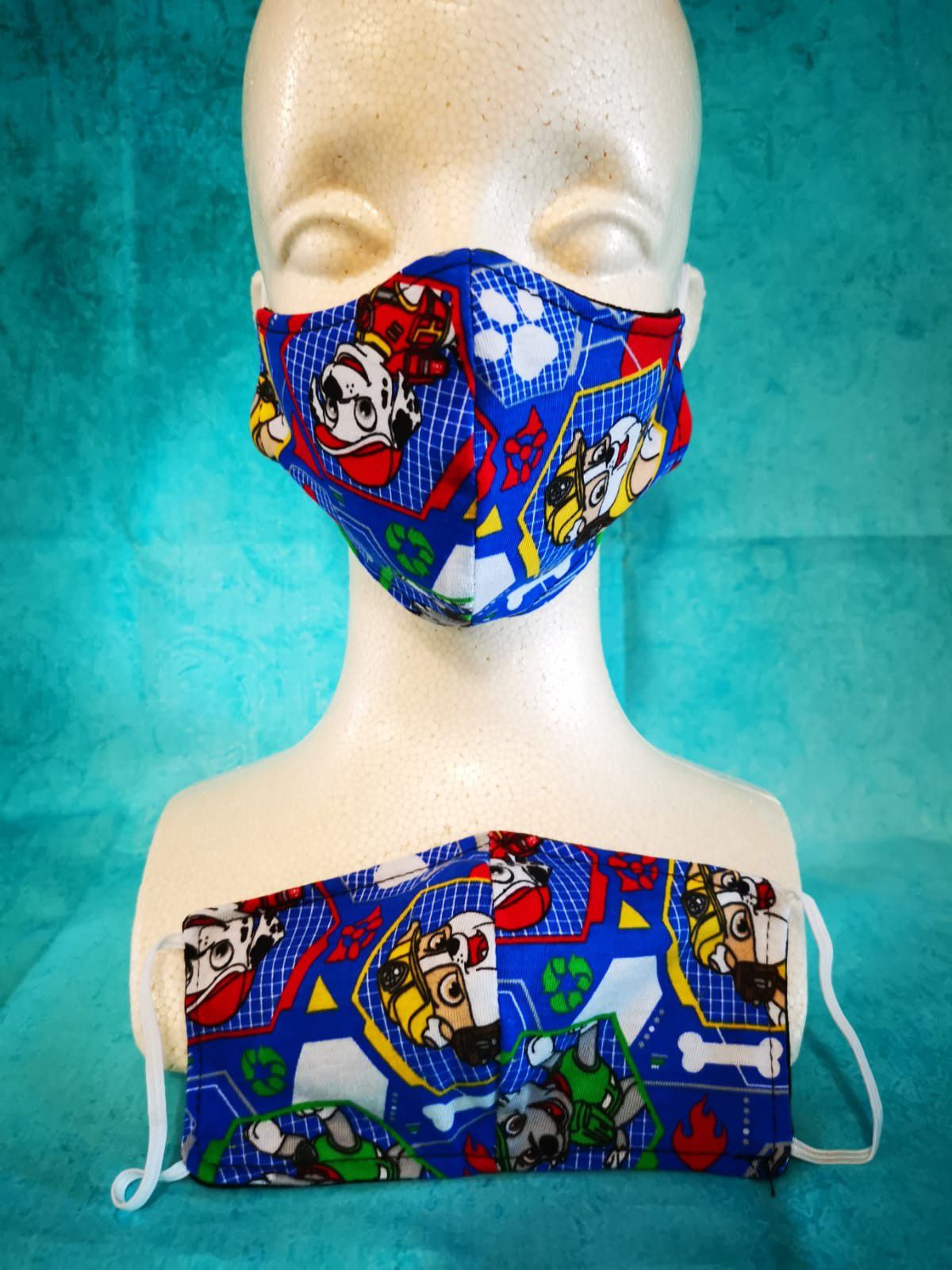 Kids Face mask (Paw Patrol): Hand made mask, reversible, reusable, washer and dryer safe.