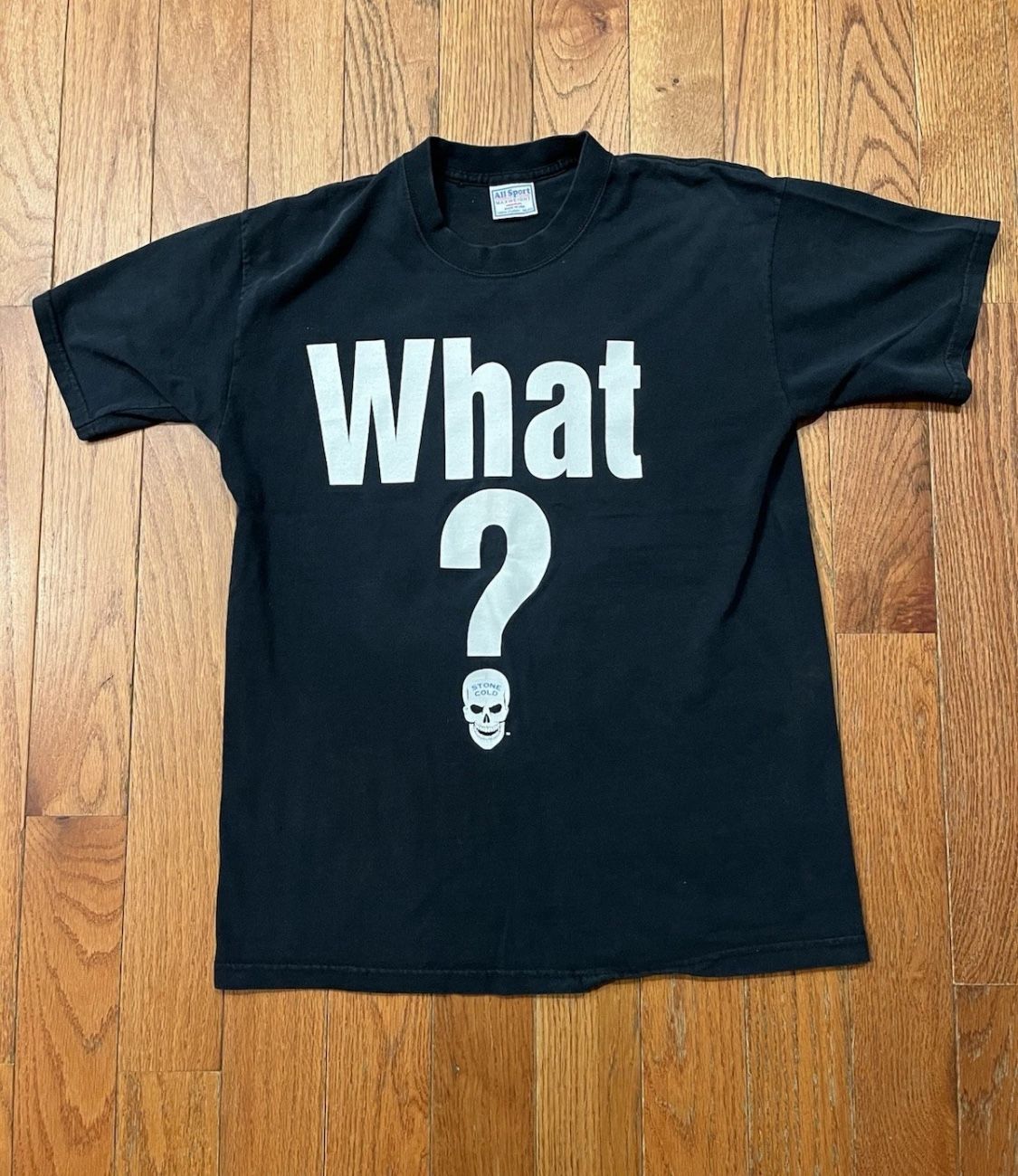 Stone Cold Steve Austin What? T-Shirt WWF Medium WWE Wrestling Read Vintage Y2K
