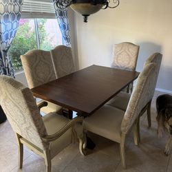 6 Seat Dining Table For Sale w/ Chairs
