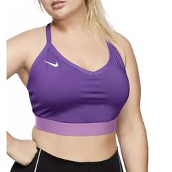 Nike Sport Bra Size 1X Women's swoosh Indy Plus wild berry Purple