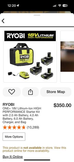 Ryobi 3 Batteries With Charger