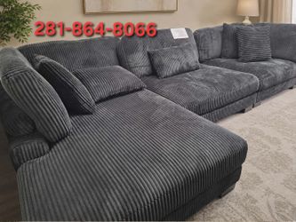 New Black Oversized Sectional