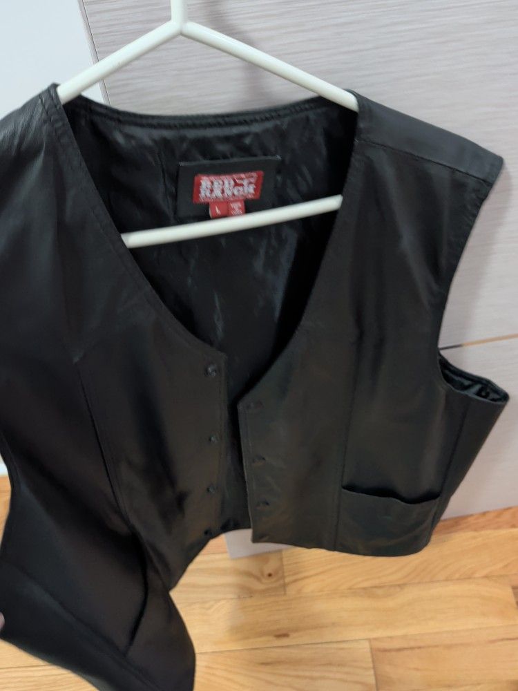 Red Ranch Black Cowboy Vest For Men L