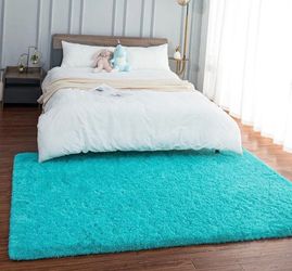 Lochas Fluffy Turquoise Carpet