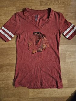 Old Time Hockey Blackhawks Womens T-Shirt 