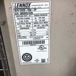 3 Ton R-22 Condenser Full Of Freon Used